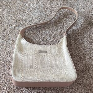 Nine West Cream and Tan Crescent Shoulder Bag